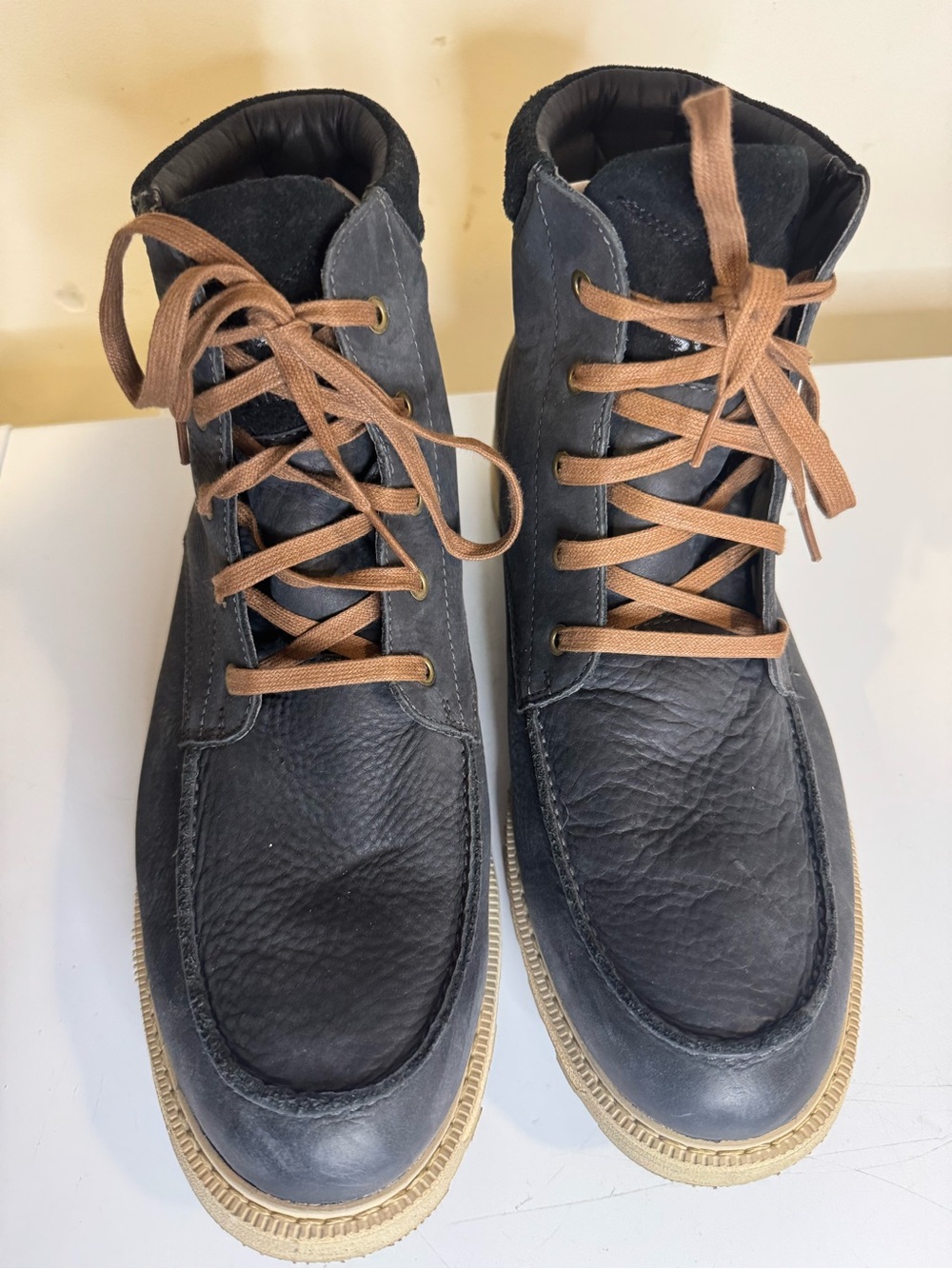 Sorel NM5210-048 Men’s Size 12 Black Leather Moc Toe Lace Up Boots